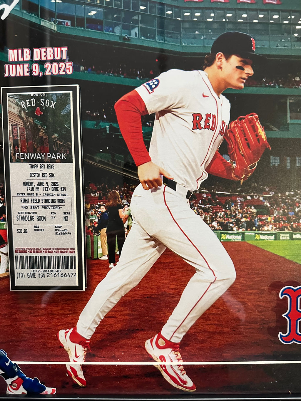 Boston Red Sox - Roman Anthony MLB Debut with replica game ticket