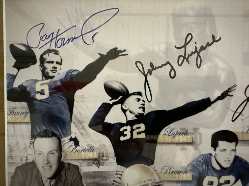 Notre Dame - 8x10 Photo with 4 Heisman Autographs