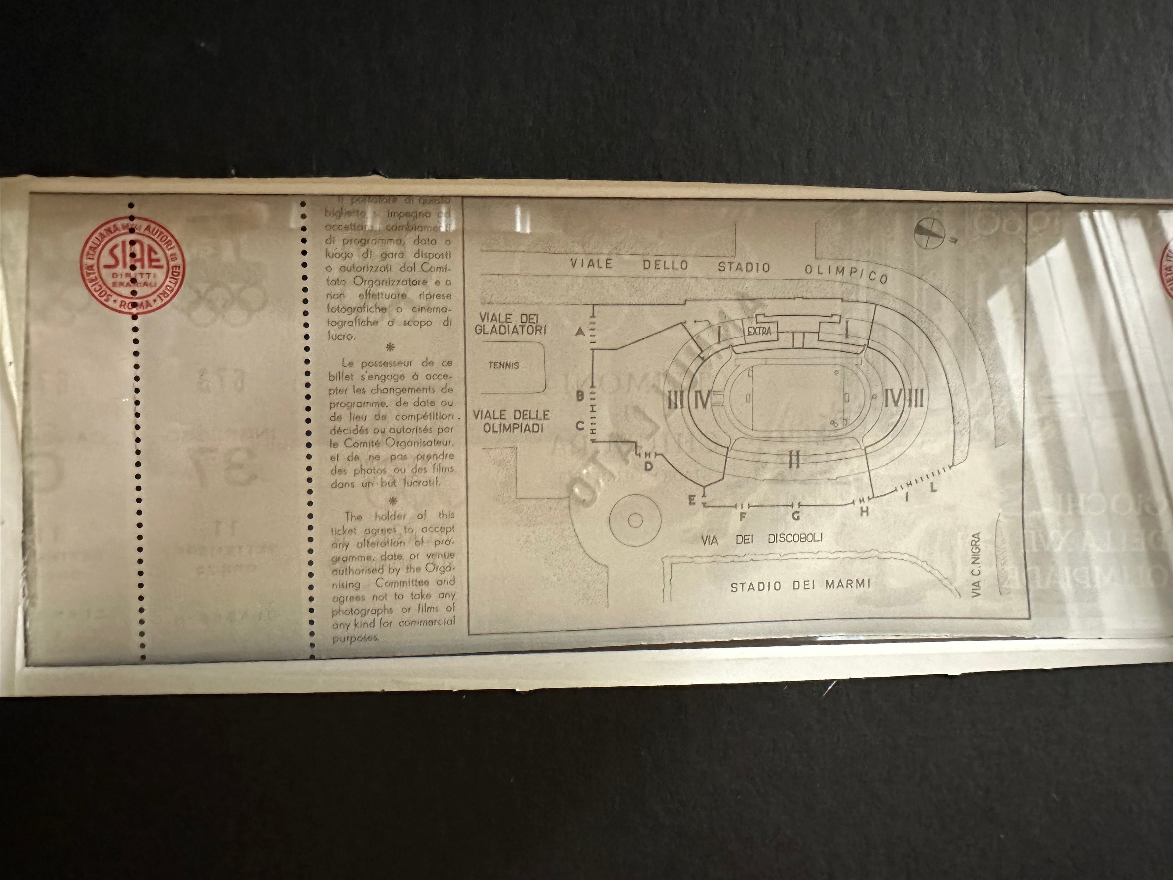 Muhammad Ali picture, Autographed Glove & Ticket - 1960 Olympics (Rome)