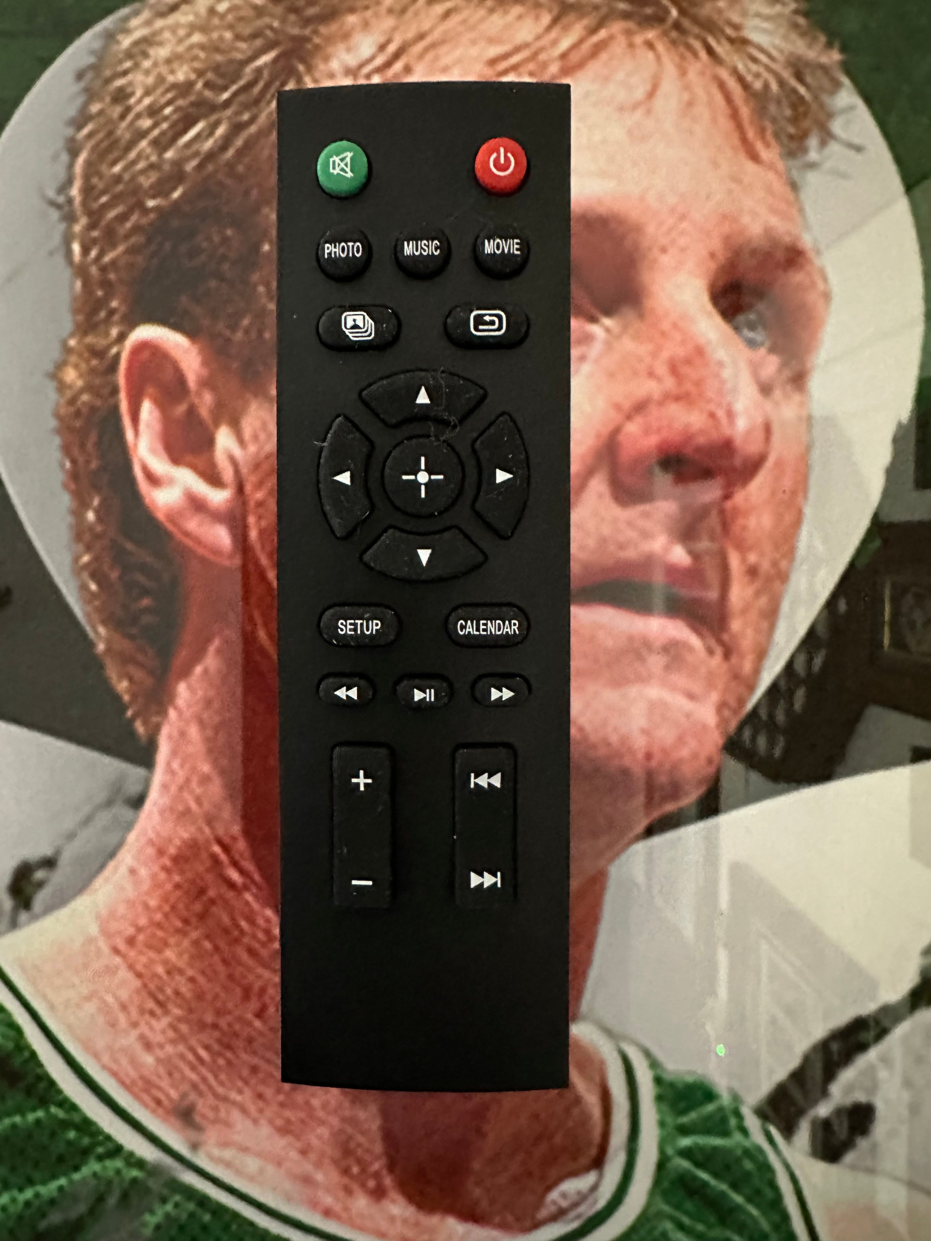 Boston Celtics - Larry Bird with video montage and facsimile signature