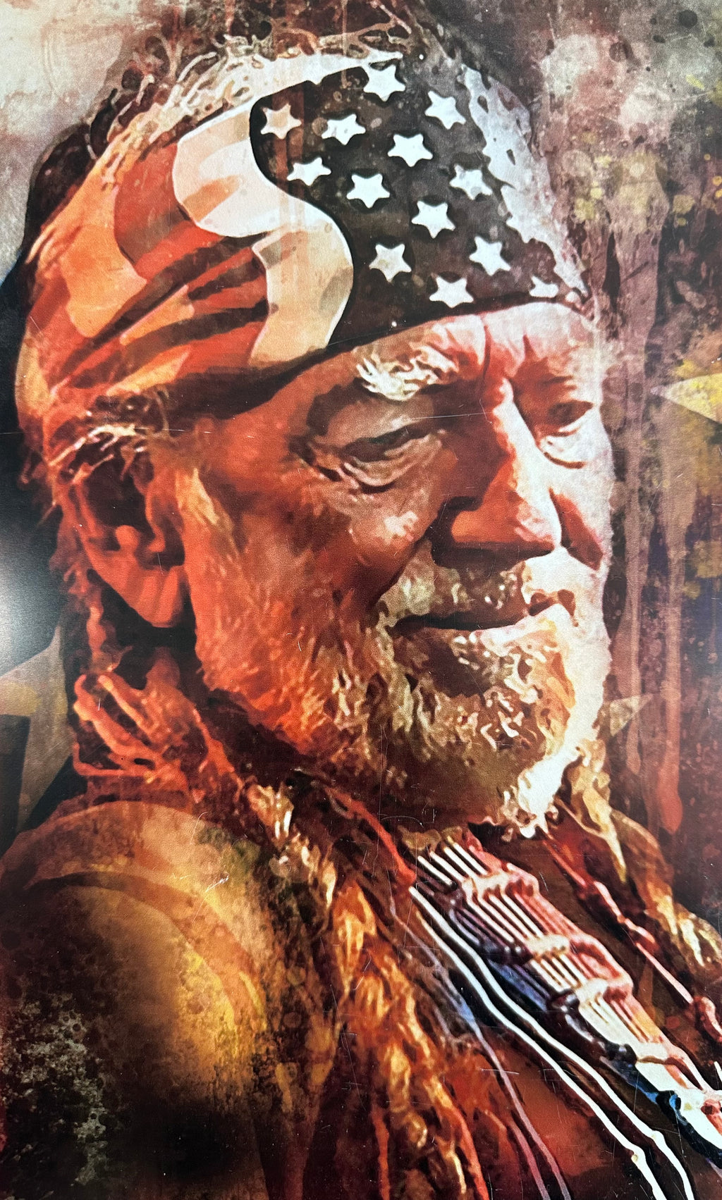 Willie Nelson Wall Art by Cherie Grampp (aka Shari)