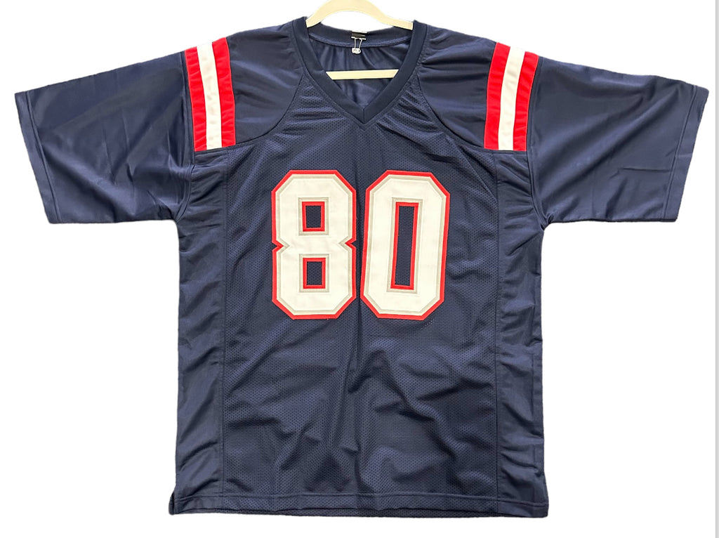 New England Patriots - Kaleb Gunner Olszewski Inscribed Football Jersey