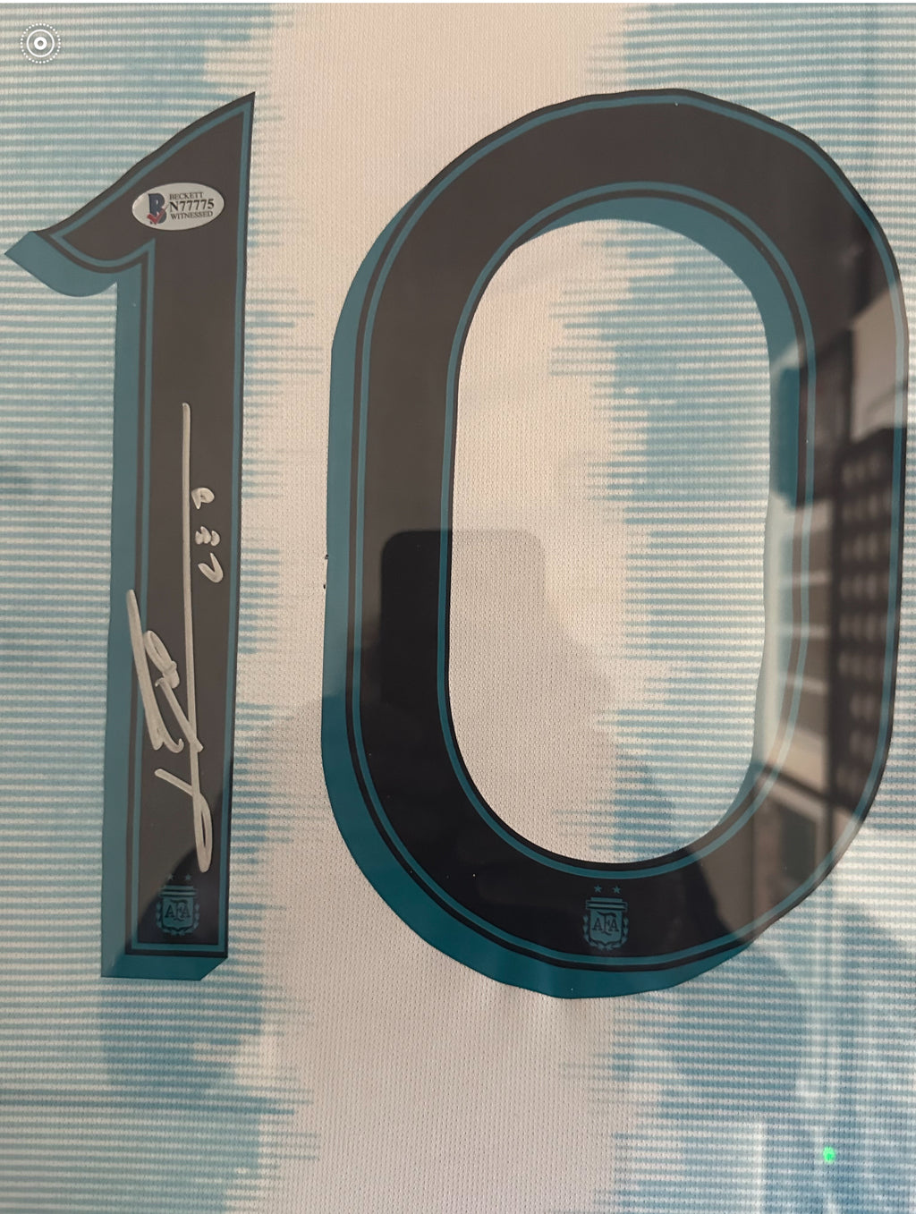 Lionel Messi - Autographed Soccer Jersey with LED Lighting