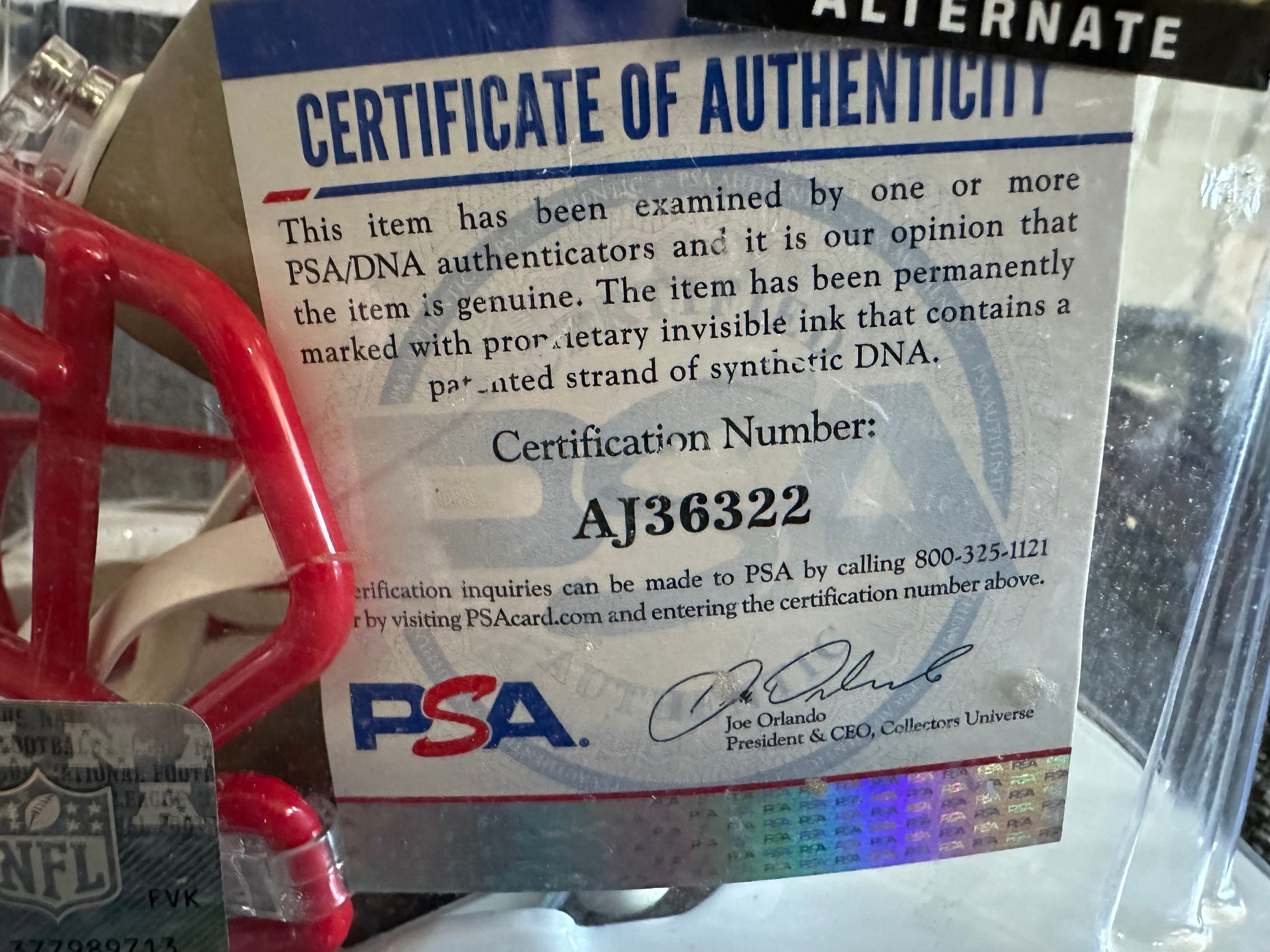 New England Patriots Julian Edelman autographed camouflage Mini Helmet