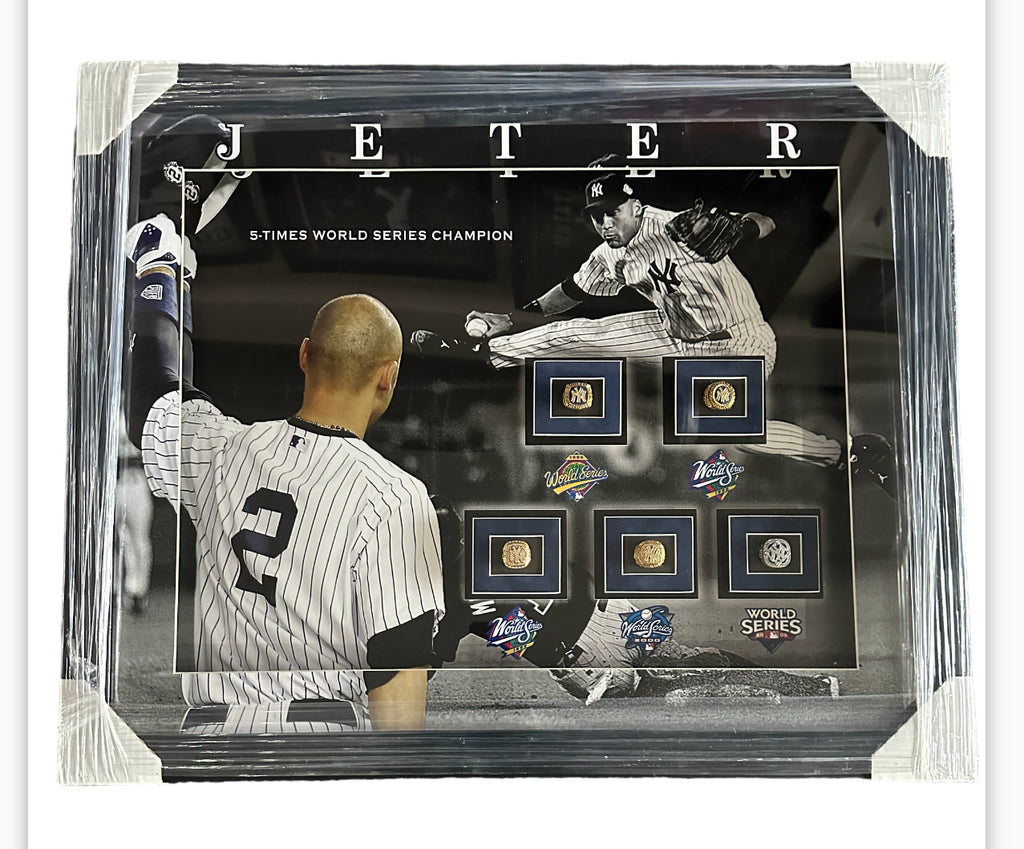 Derek Jeter 5 Time World Series Champion with Rings