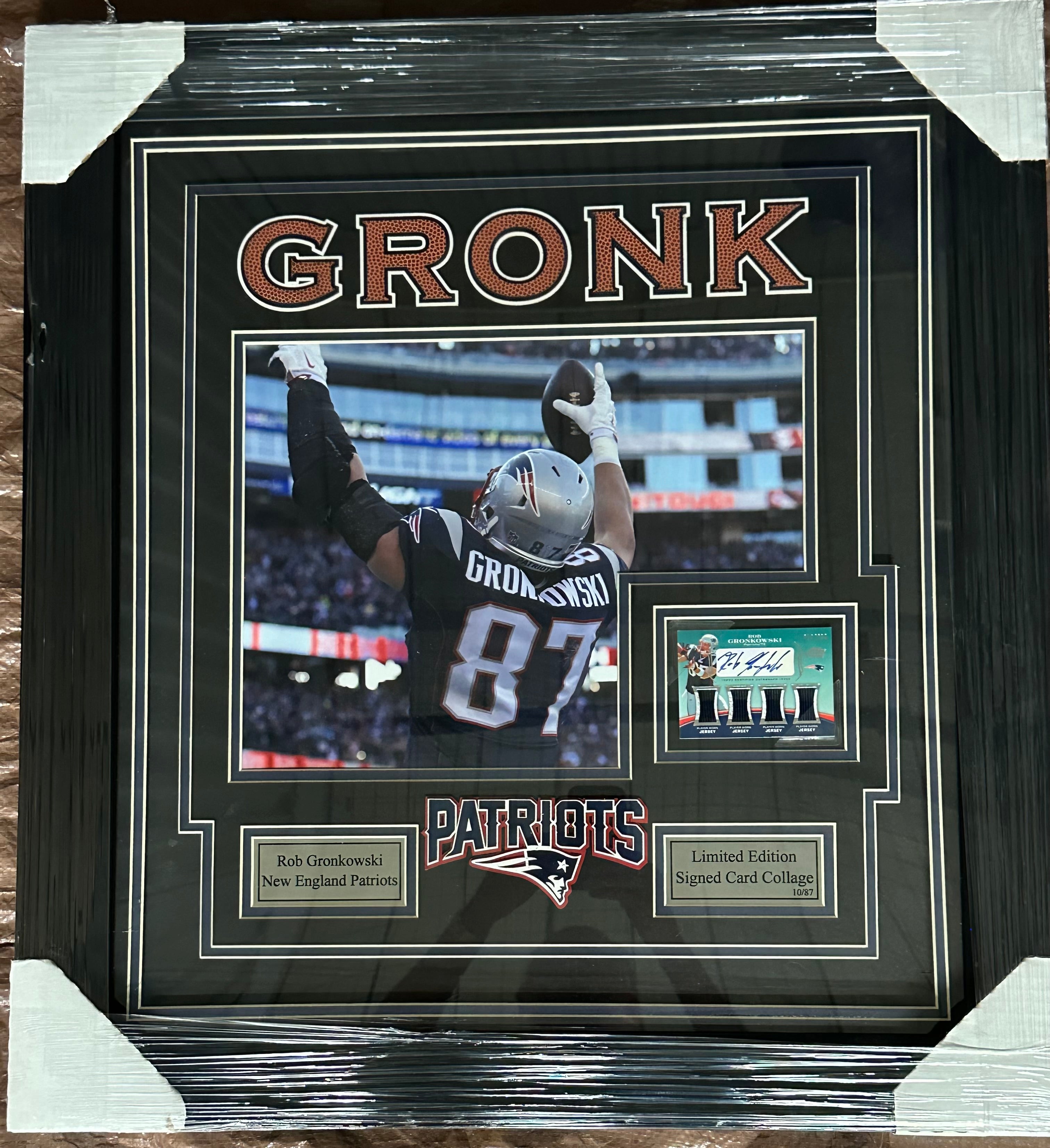 New England Patriots - Ron Gronkowski LE Signed Card Collage