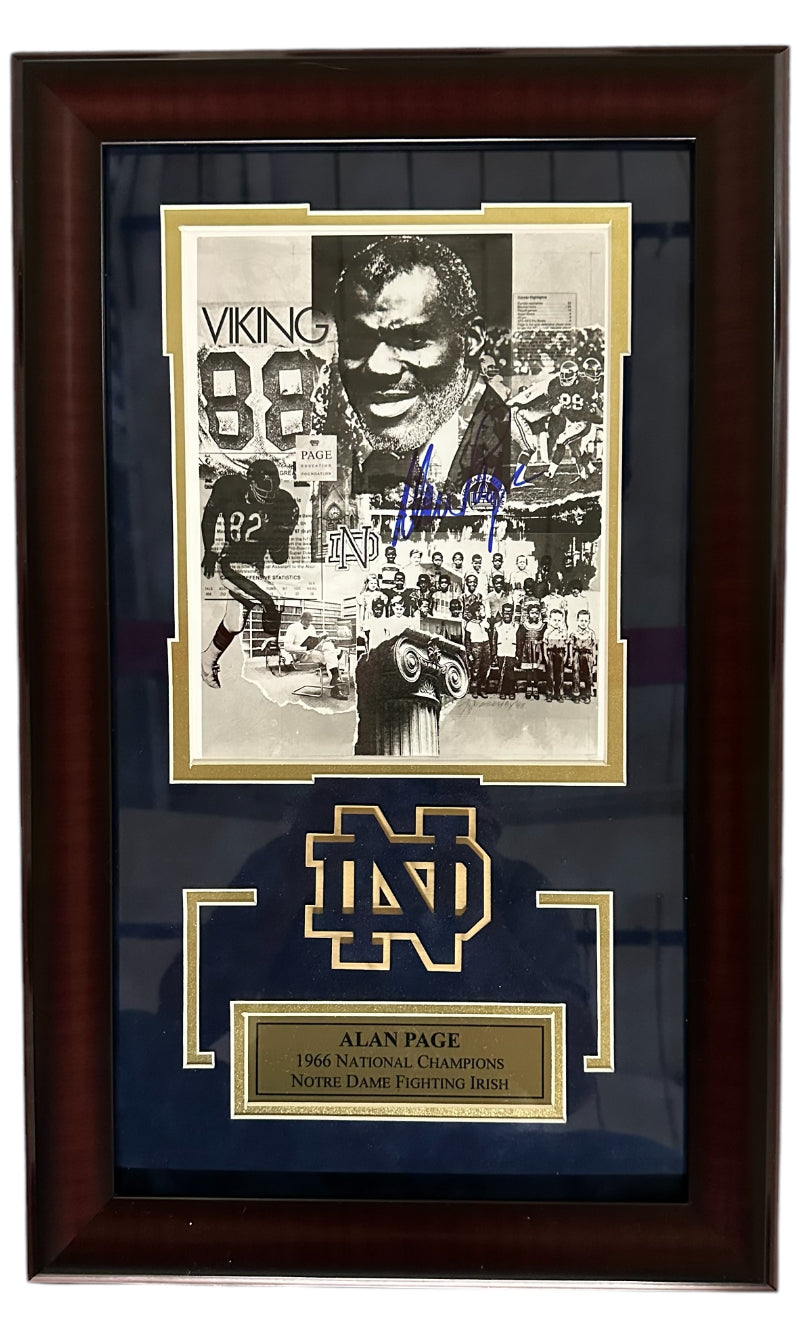 Notre Dame - Alan Page 1966 National Champions Autographed 8x10 Photo
