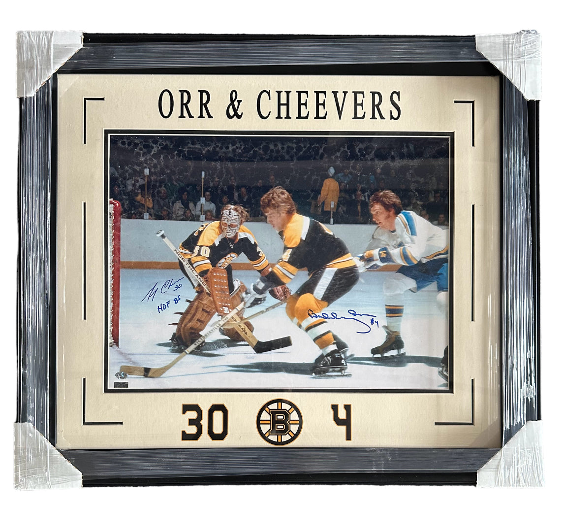 Boston Bruins Orr & Cheevers Autographed