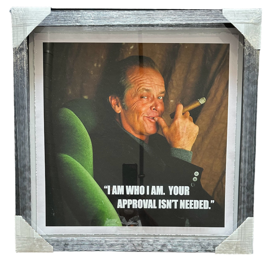 Jack Nicholson Smoking Cigar with Quote
