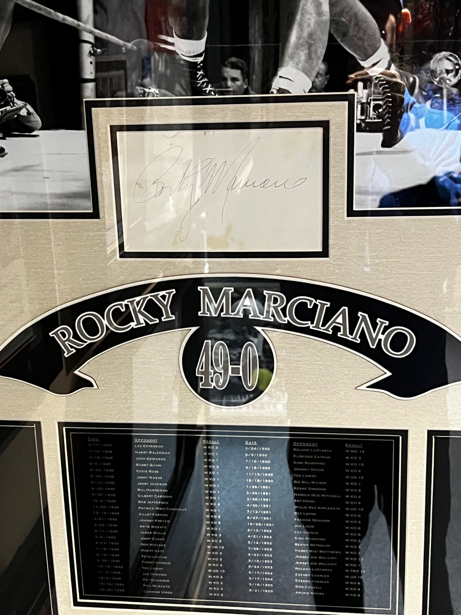 Rocky Marciano "49-0" Autographed