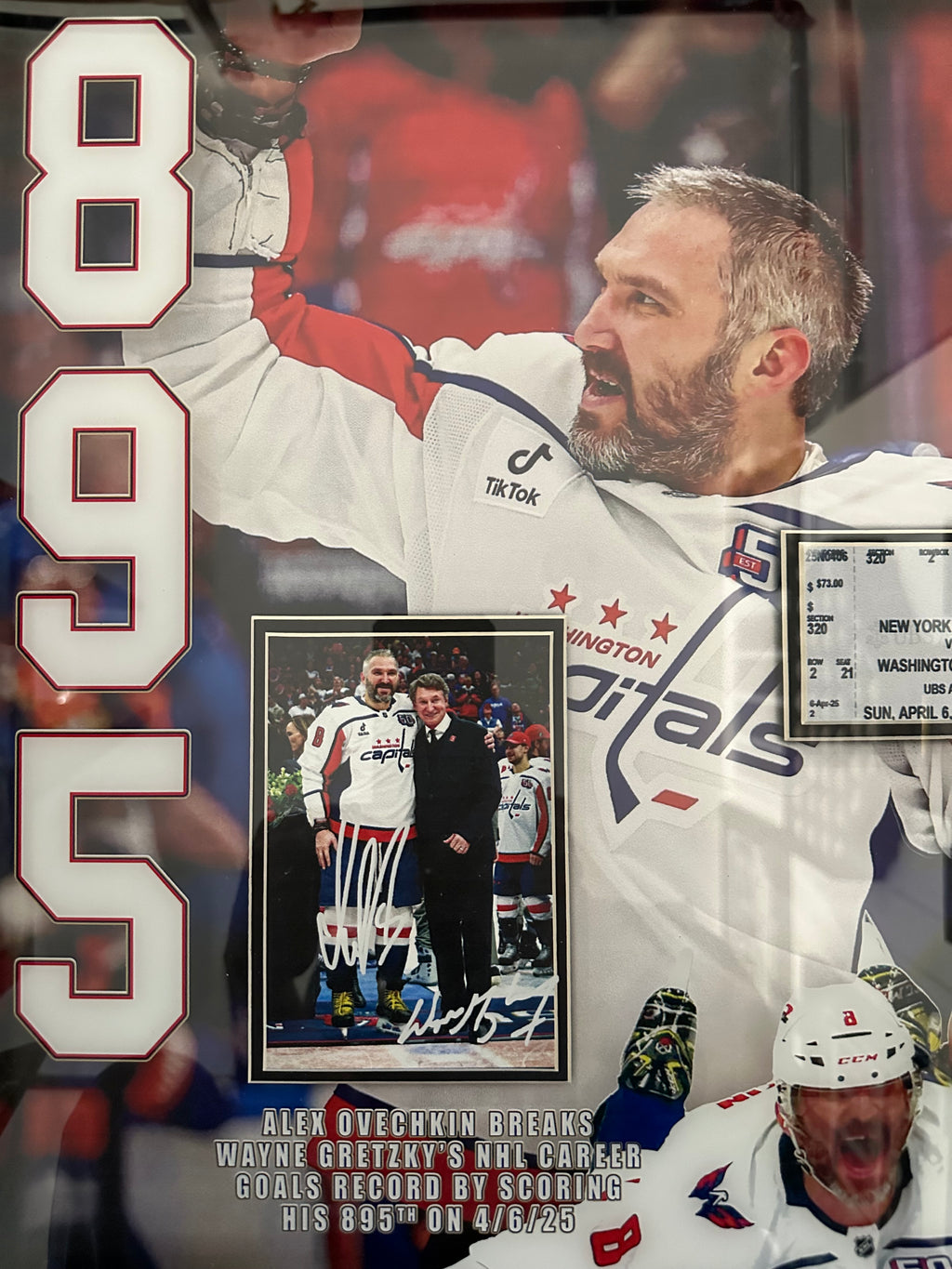 Washington Capitals - Alex Ovechkin 895 Record Breaker 4/4/25