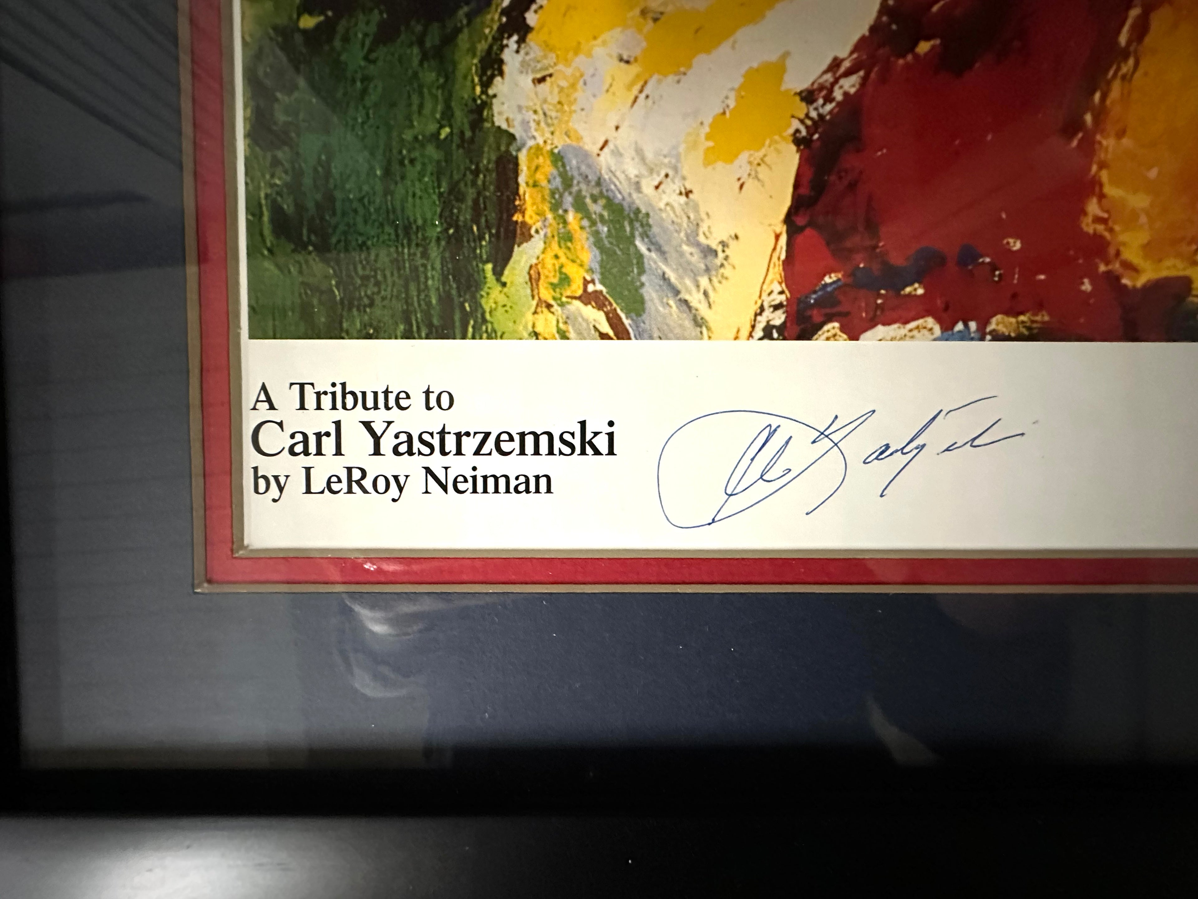 Boston Red Sox - Carl Yastrzemski Chase Bank autographed Leroy Neiman print