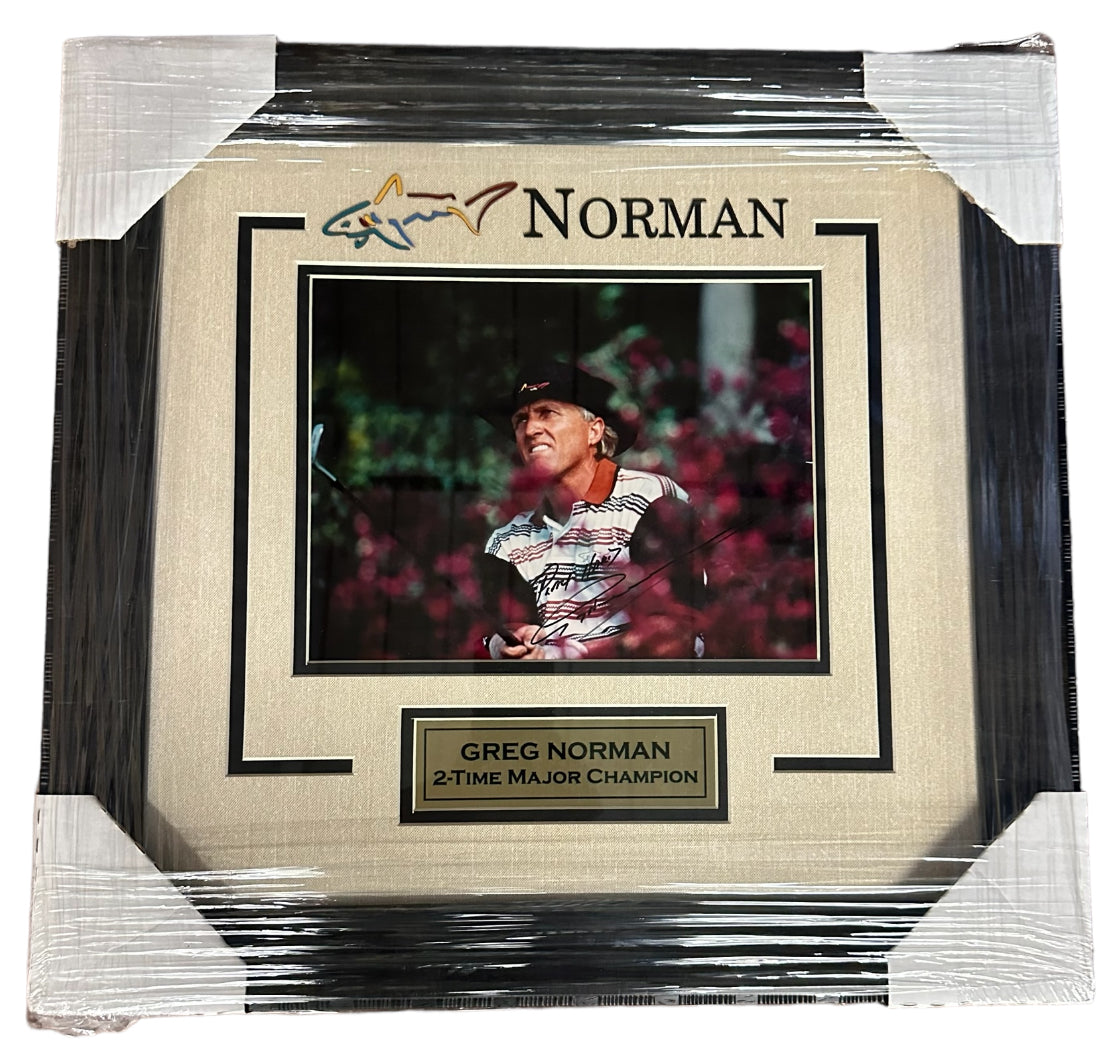Greg Norman "The Shark" Autographed 8 x 10