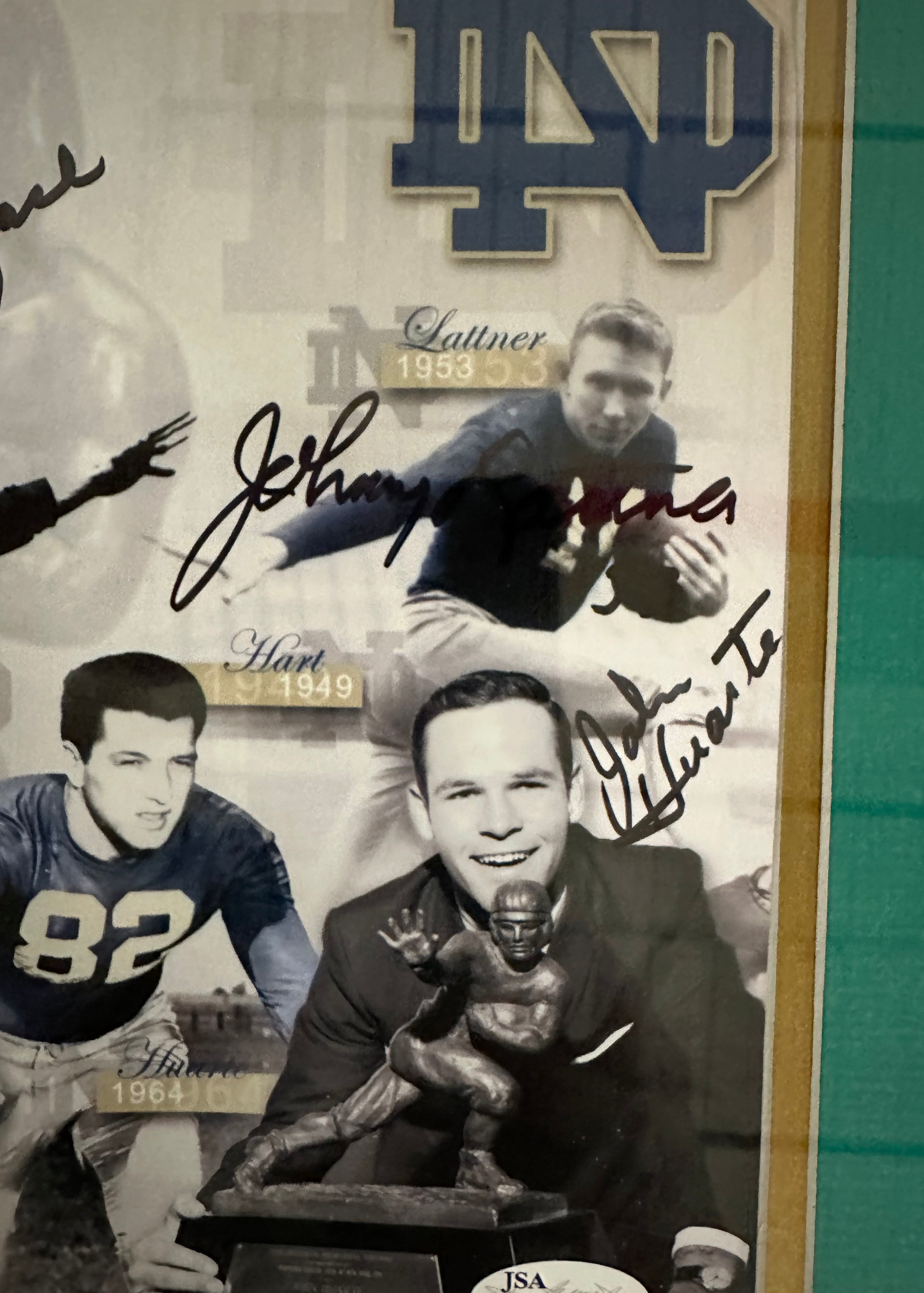 Notre Dame - 8x10 Photo with 4 Heisman Autographs