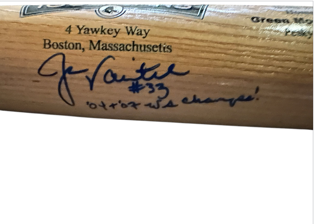 Boston Red Sox Jason Varitek Autographed Fenway 100 yr Bat