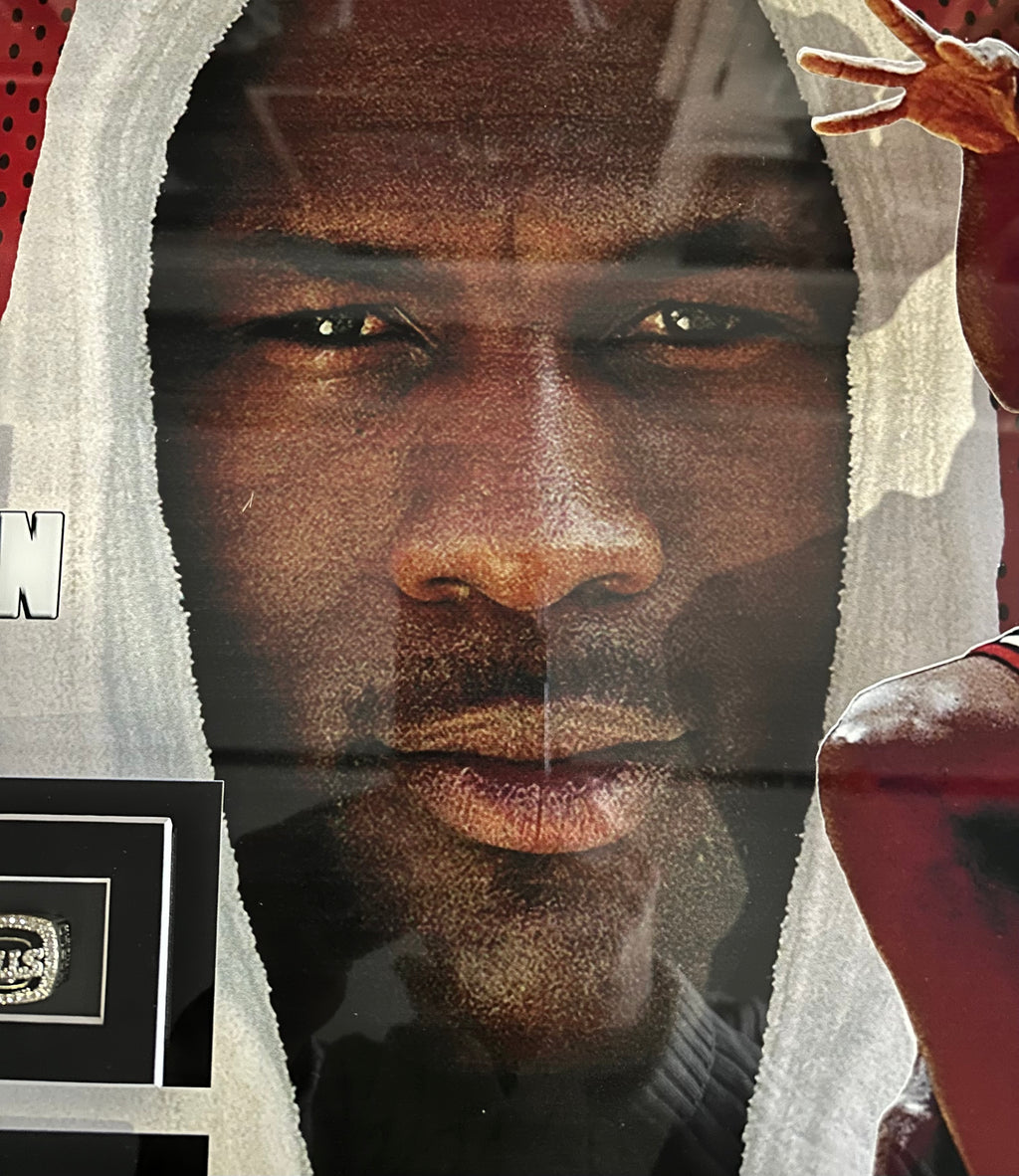 Michael Jordan 6 Time NBA Champion with Replica Rings