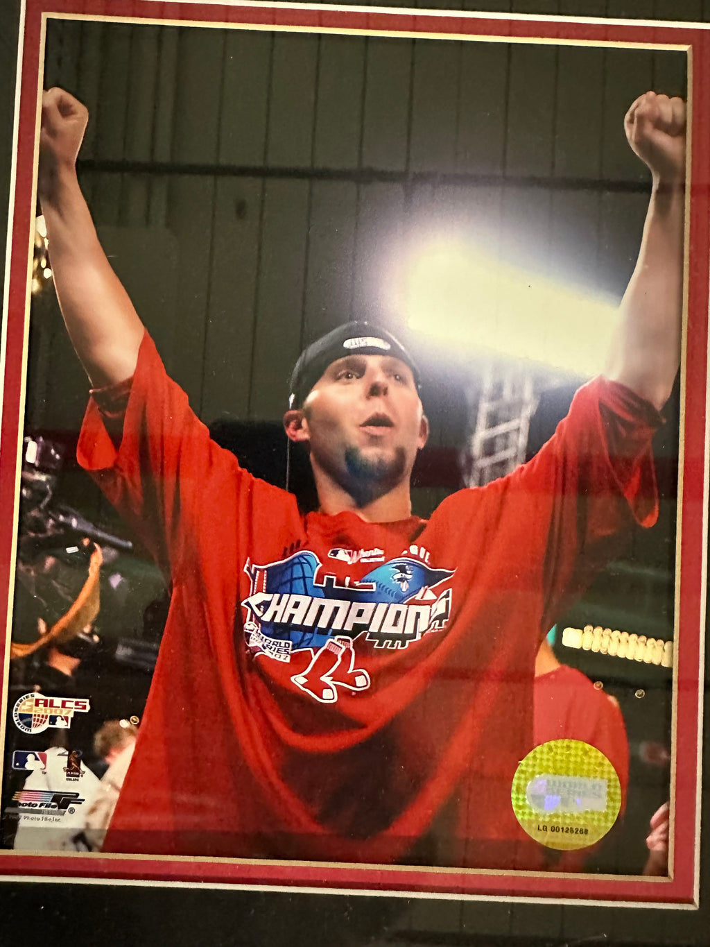 Boston Red Sox - Dustin Pedroia 2007 ALCS & 3D Signed Baseball