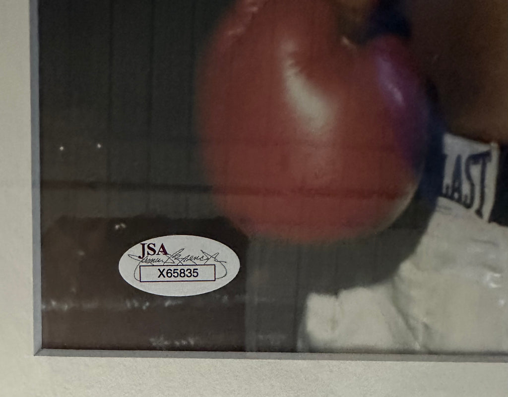 Muhammad Ali Autographed 8 x 10 photo and Boxing shorts