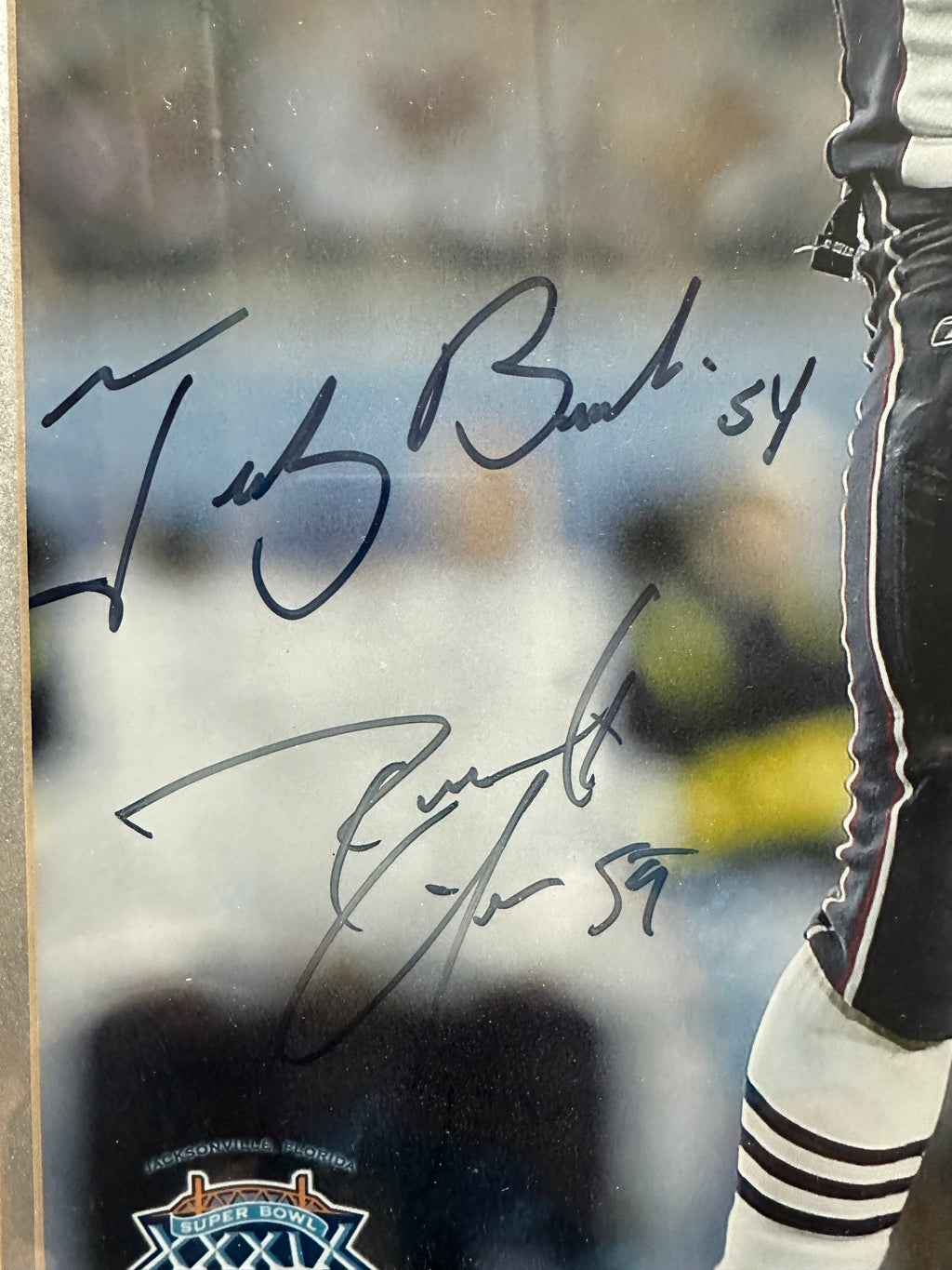 New England Patriots - Tedy Bruschi & Roosevelt Colvin Autographed