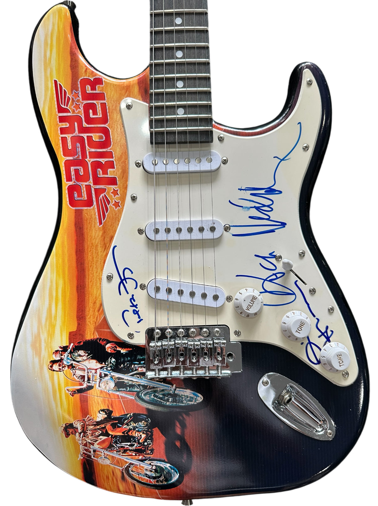 Easy Rider Autographed Guitar (Cast signed Nicholson, Fonda & Hopper)