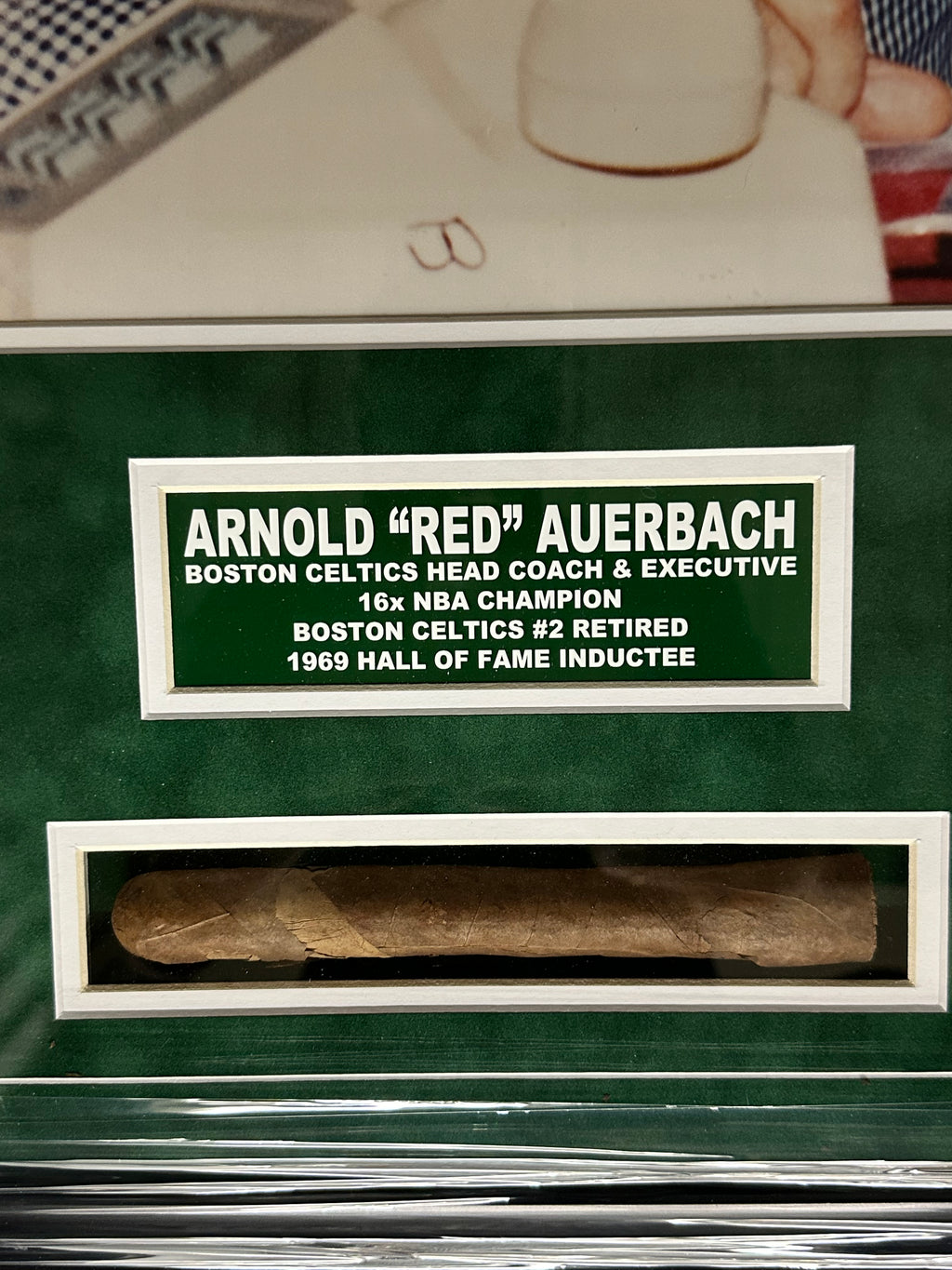 Boston Celtics - Red Auerbach Autographed with Cigar