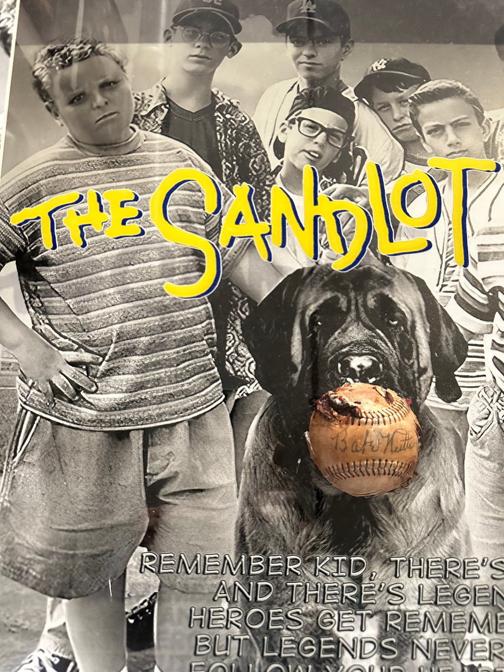 The Sandlot - Hercules (aka "The Beast") and replica Babe Ruth Chewed baseball