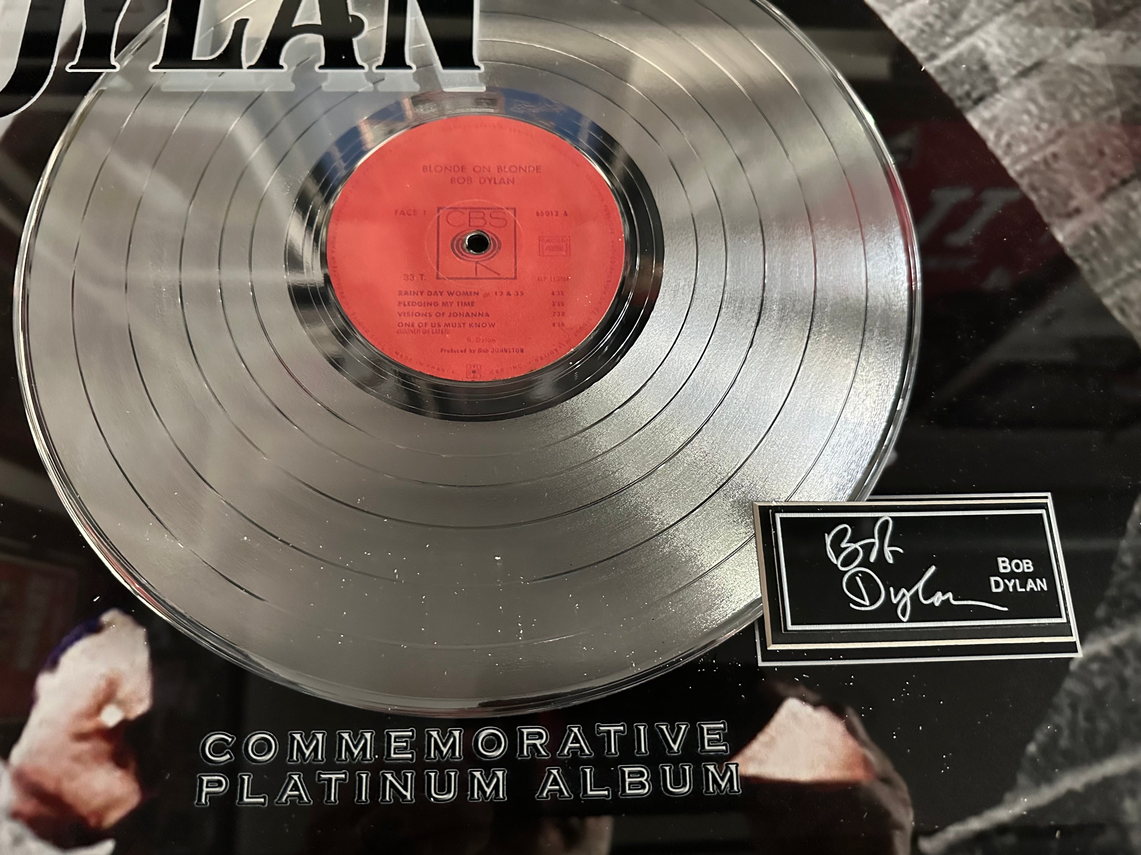 Bob Dylan - Commemorative Platinum Album (Facsimile)