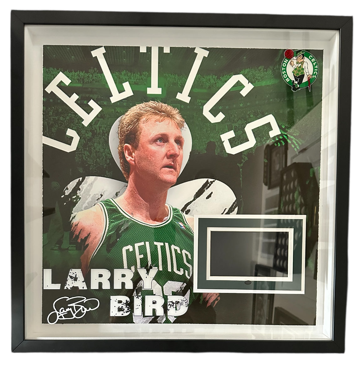 Boston Celtics - Larry Bird with video montage and facsimile signature