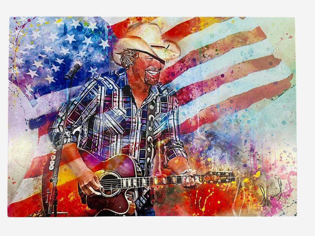 Toby Keith Horizontal Patriotic Wall Art by Cherie Grampp (aka Shari)
