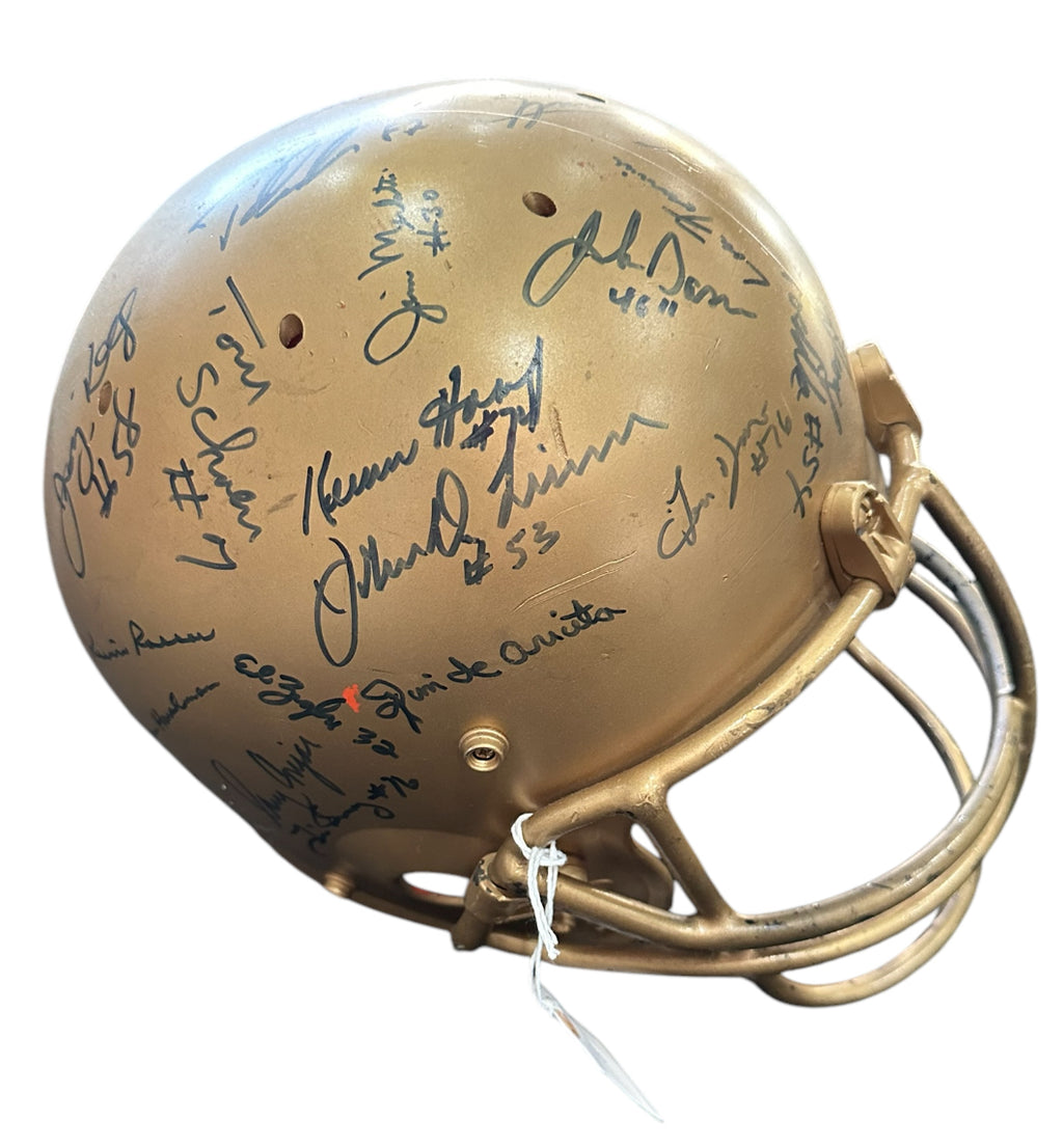 Notre Dame - 1966 Championship Team Signed Game Used Helmet