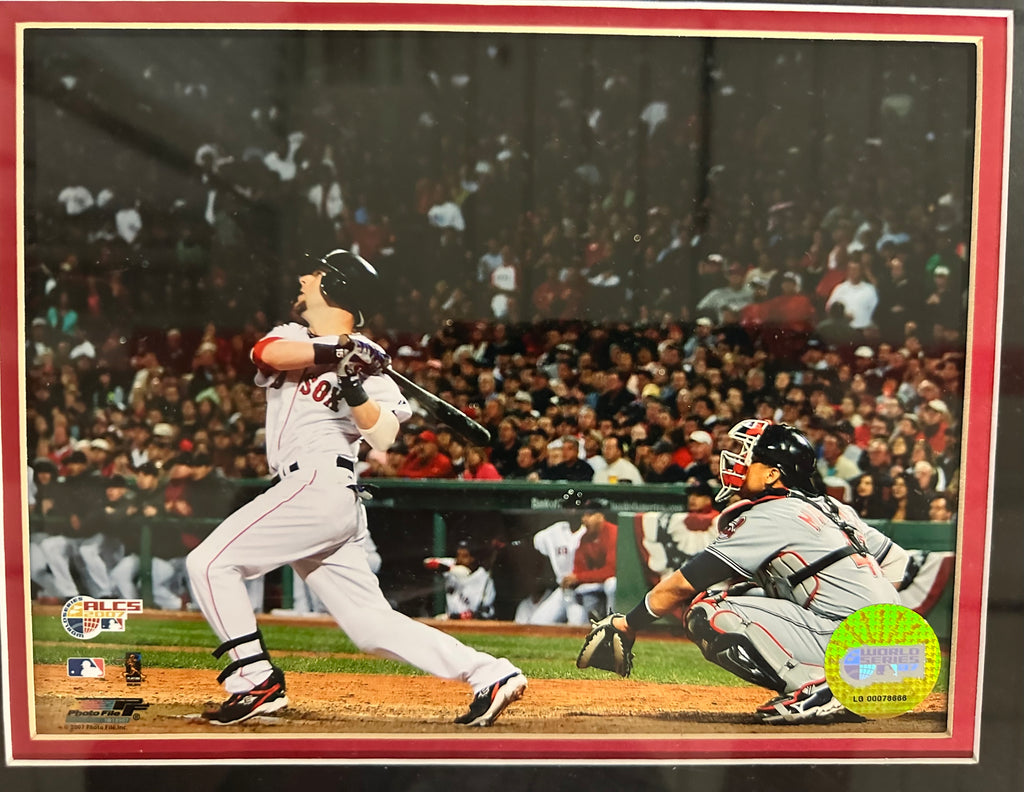 Boston Red Sox - Dustin Pedroia 2007 ALCS & 3D Signed Baseball