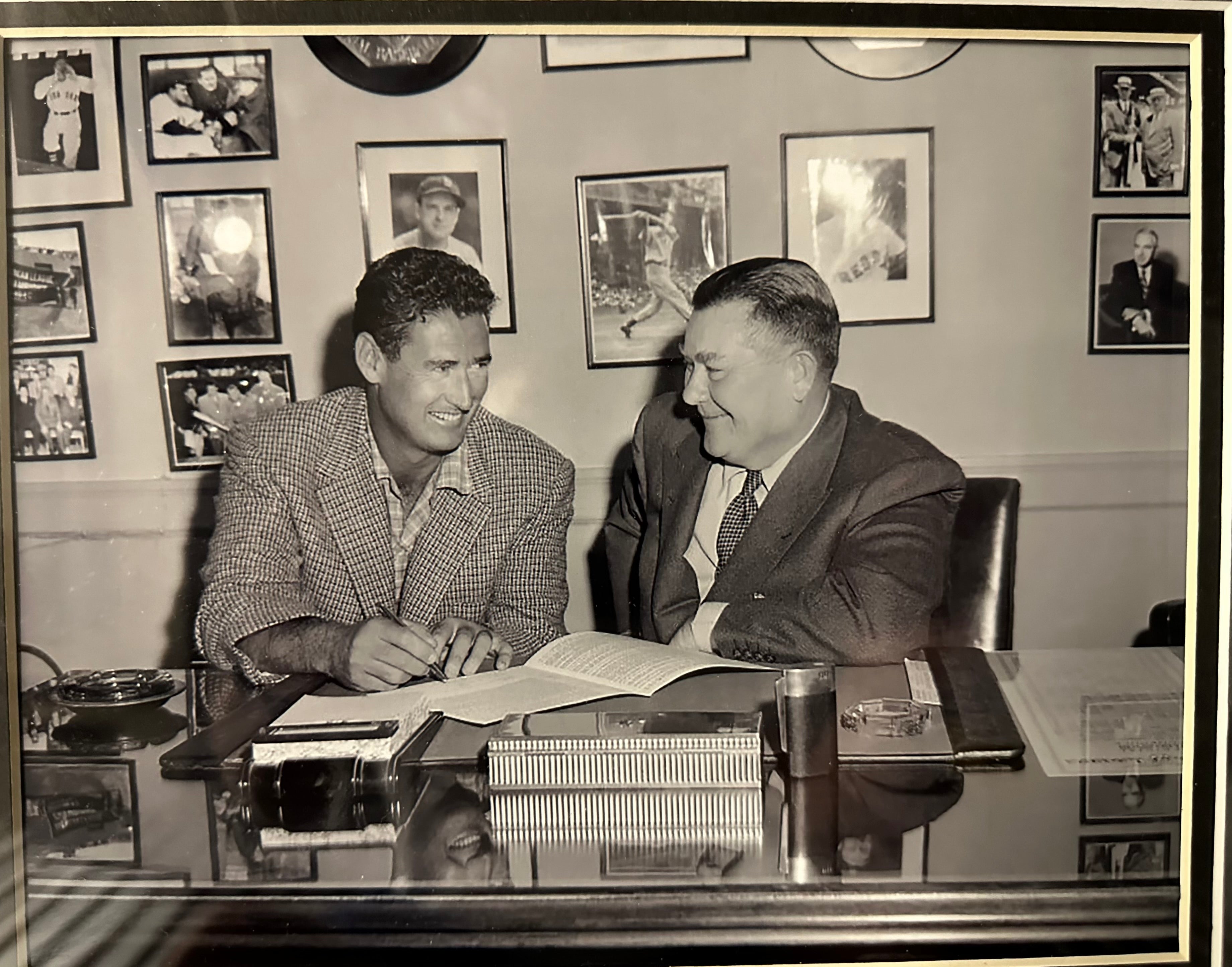 Boston Red Sox - Ted Williams and Tom Yawkee Autographed Cuts