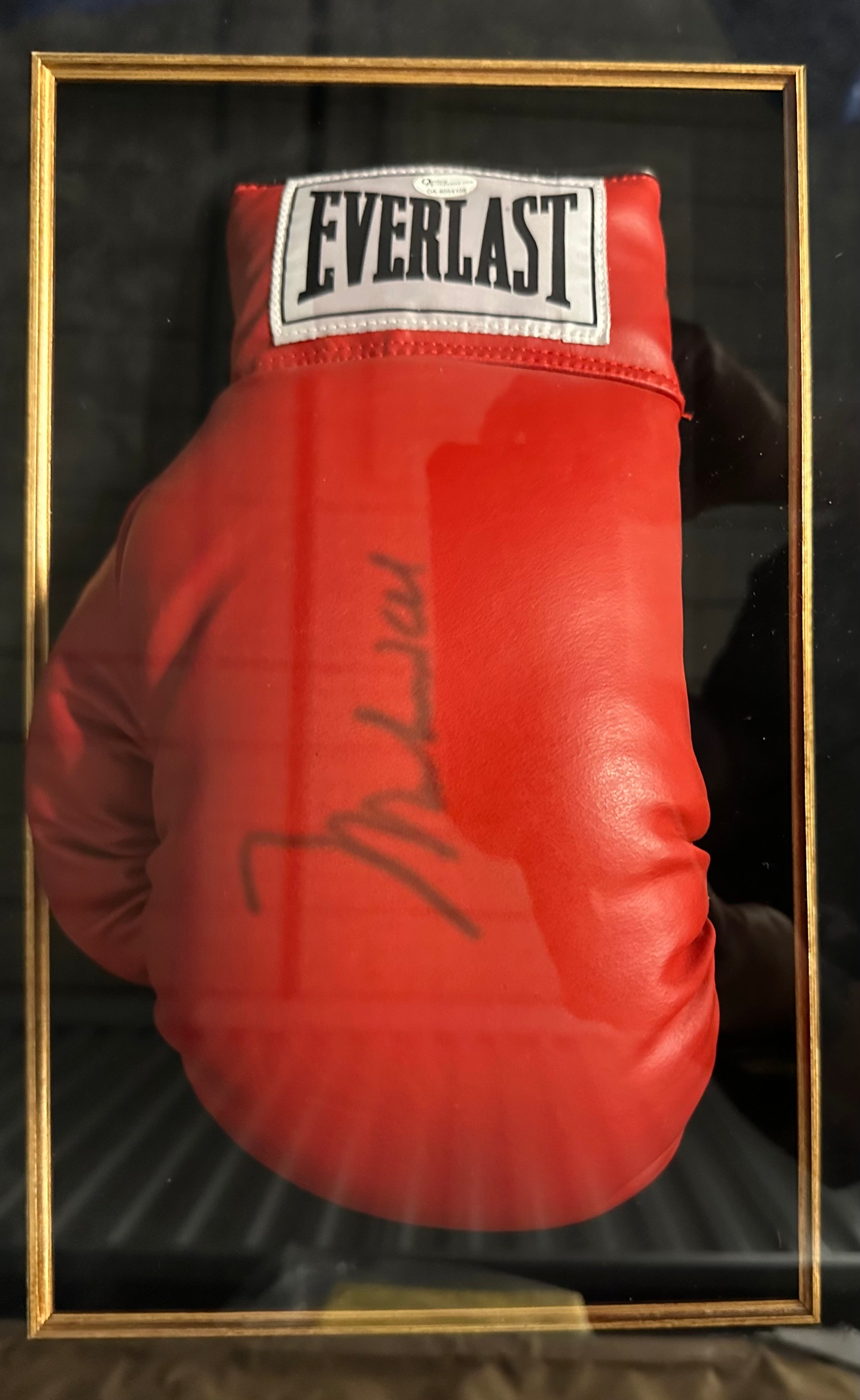 Muhammad Ali picture, Autographed Glove & Ticket - 1960 Olympics (Rome)
