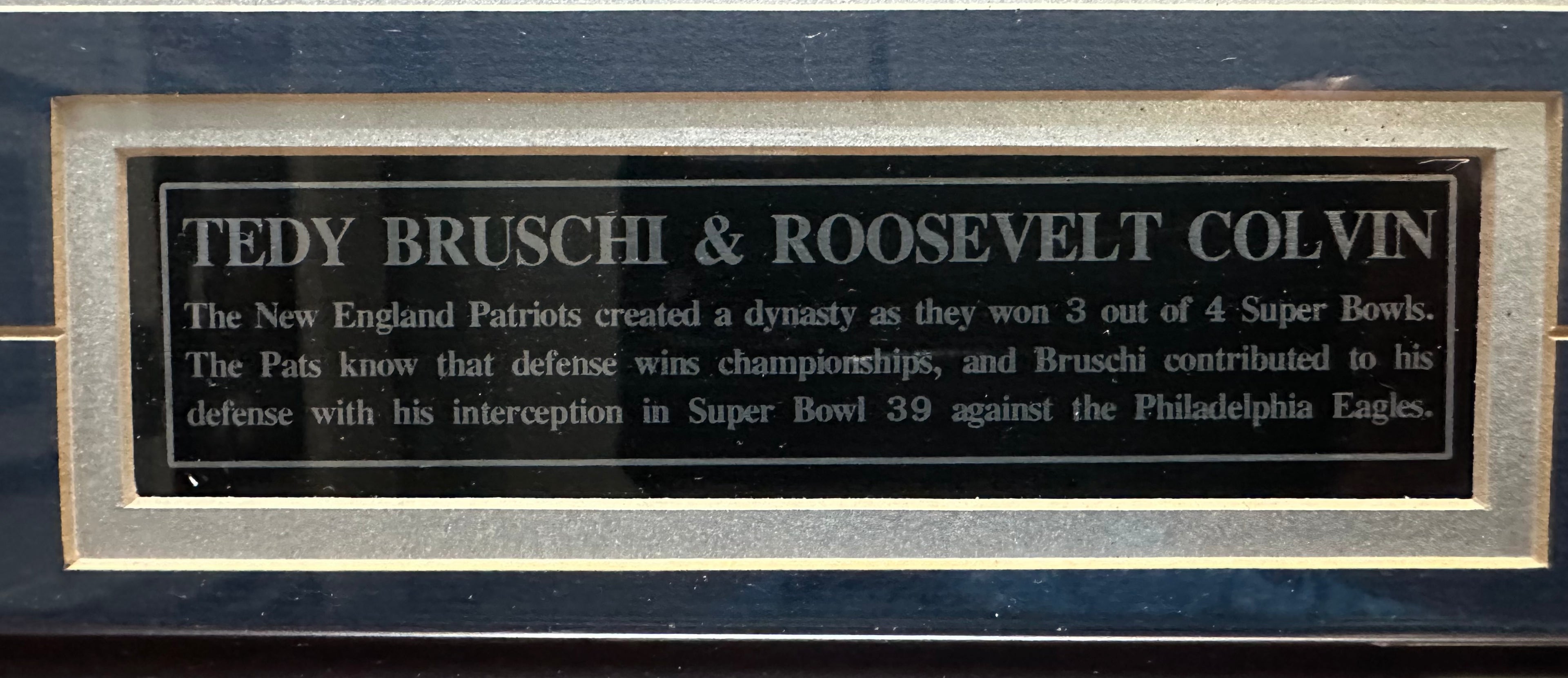 New England Patriots - Tedy Bruschi & Roosevelt Colvin Autographed