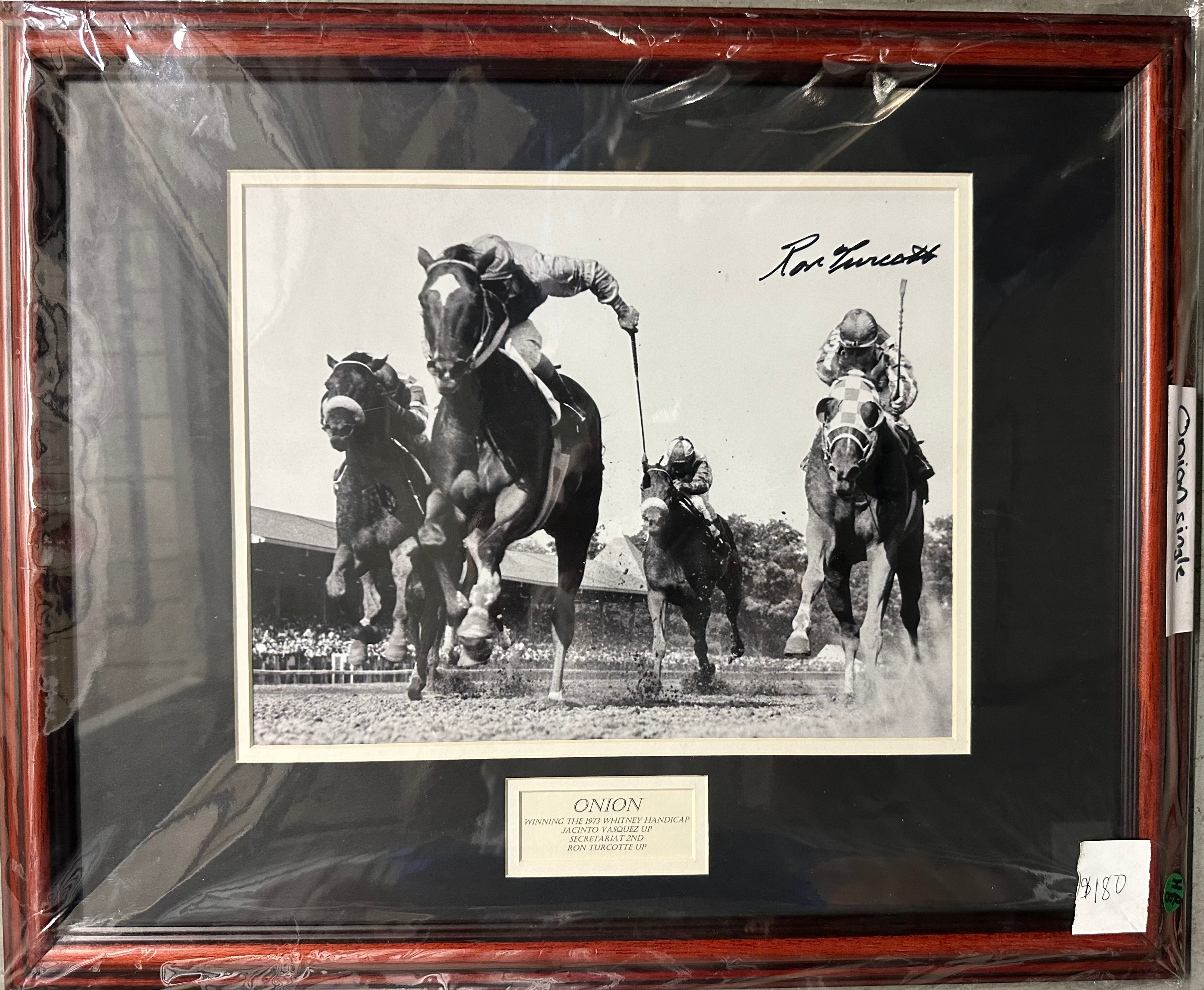 Ron Turcotte Autographed 11 x 14 with Horse "Onion"