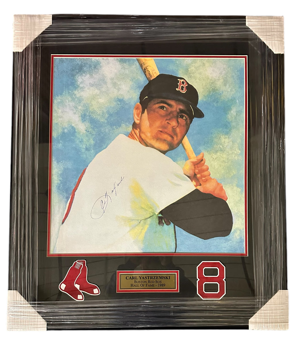 Boston Red Sox - Carl Yastrzemski autographed watercolor print