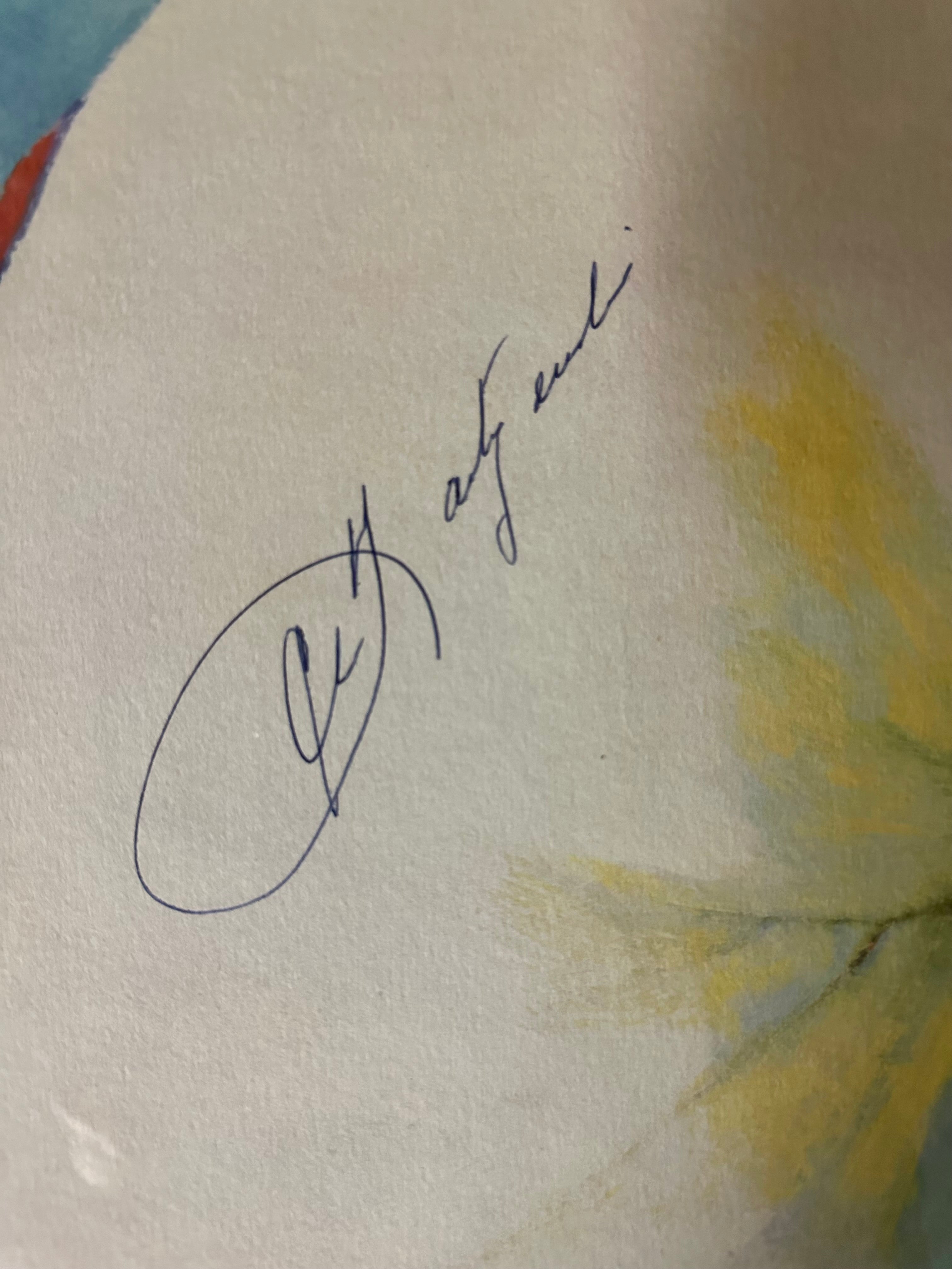 Boston Red Sox - Carl Yastrzemski autographed watercolor print