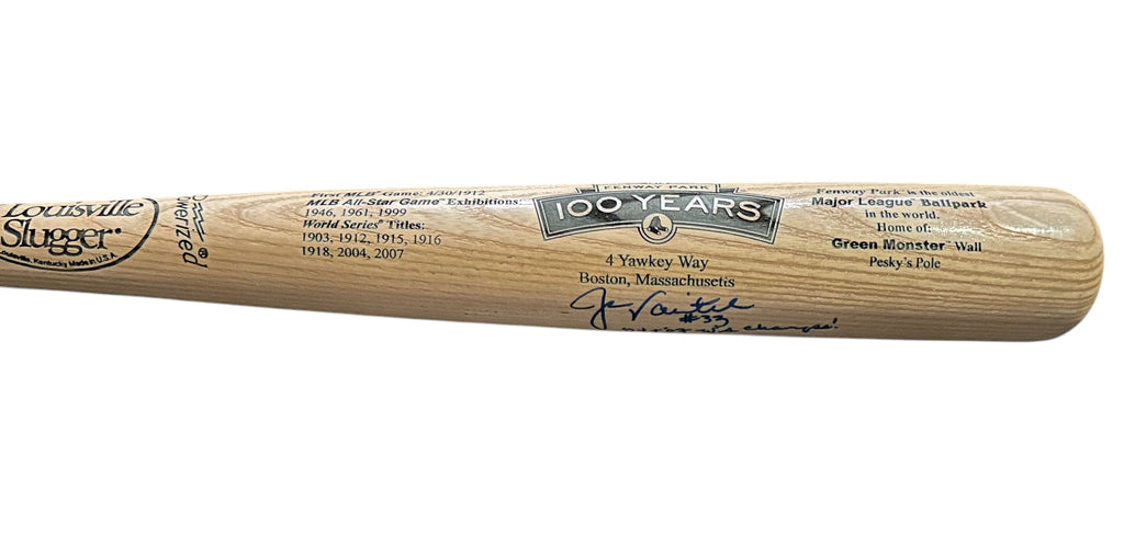 Boston Red Sox Jason Varitek Autographed Fenway 100 yr Bat
