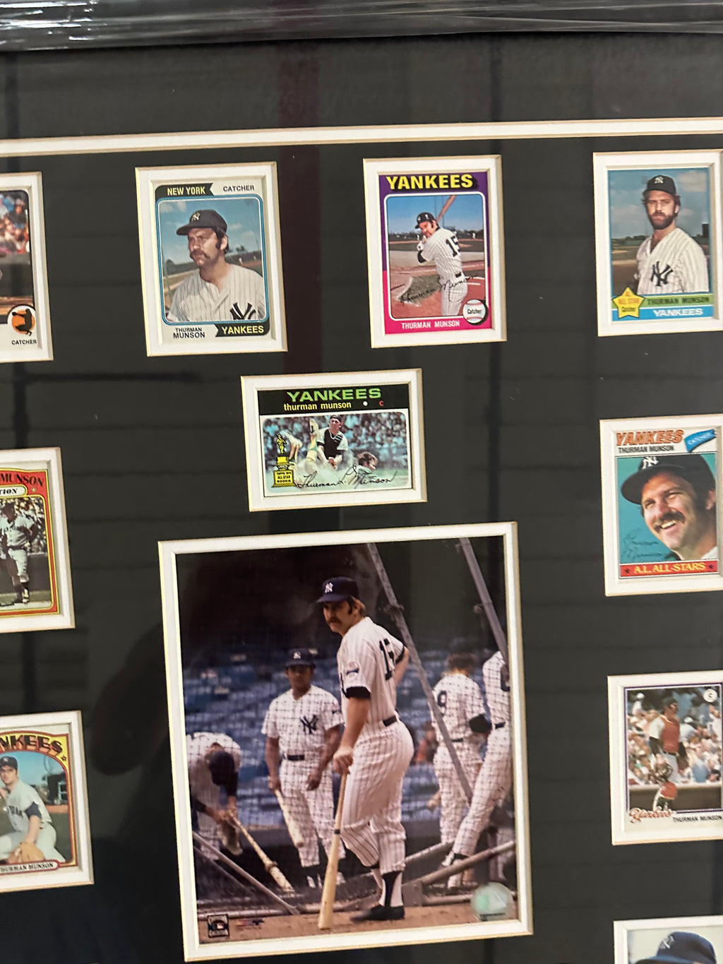 NY Yankees - Thurman Munson Collage with signed Baseball