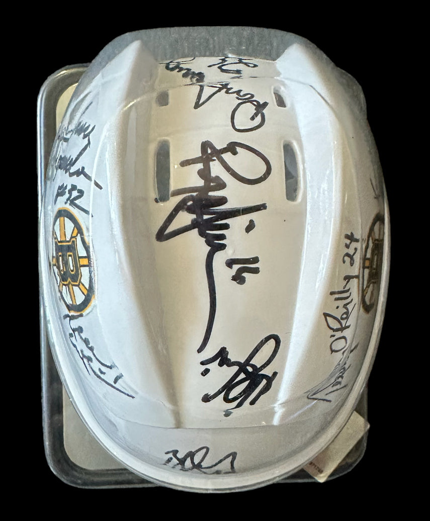 Boston Bruins Alumni Autographed mini helmet