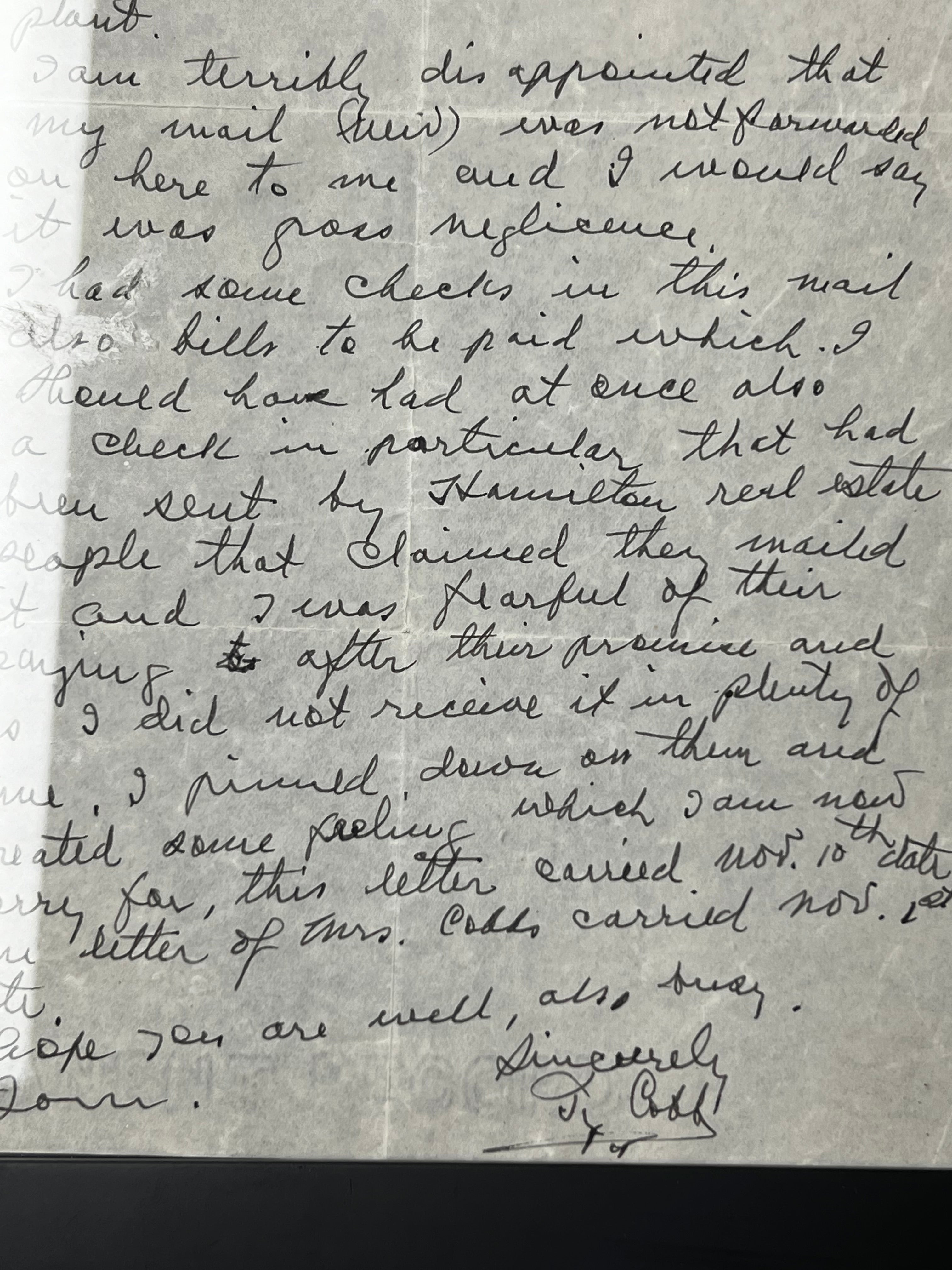 Ty Cobb Handwritten Letter on Personal Stationary