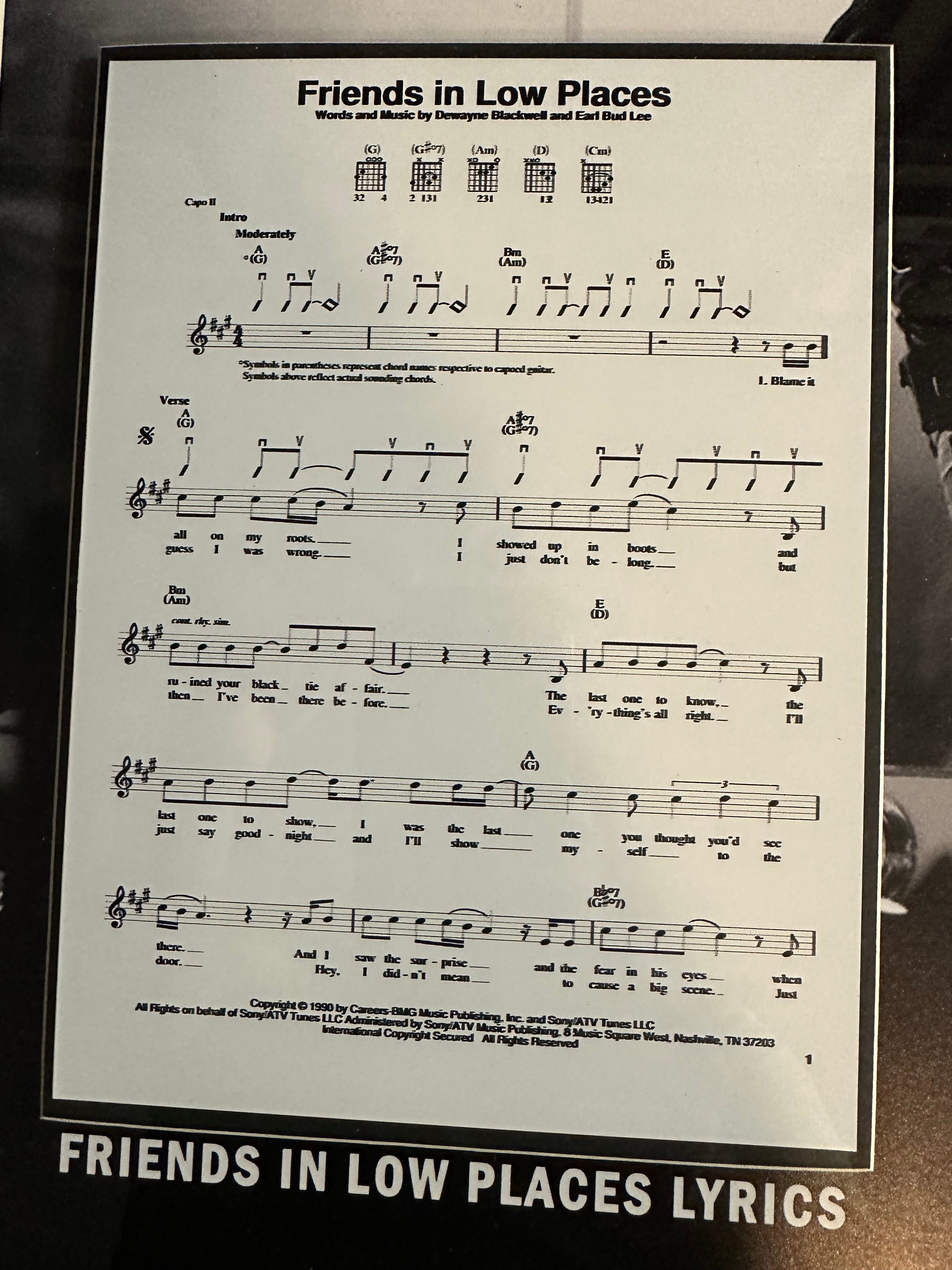 Garth Brooks - The Dance Sheet Music (Facsimile)