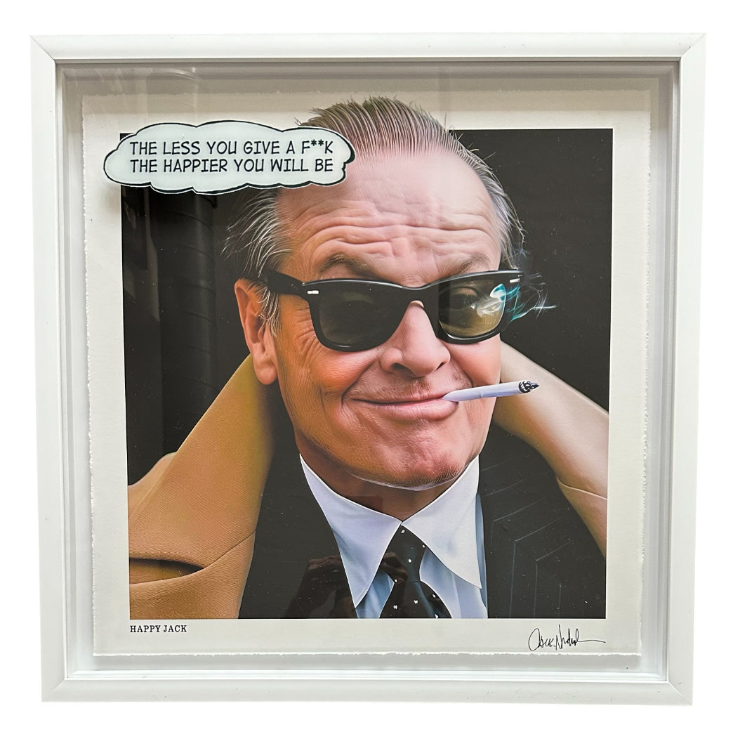 Jack Nicholson with "The Less You Give a F**K" message
