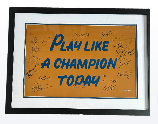 Notre Dame "Play Like A Champion Today" - Autographed (16)