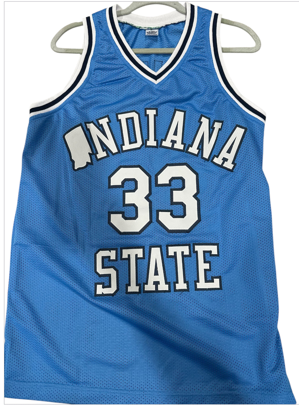 Indiana State - Larry Bird Autographed Blue Jersey