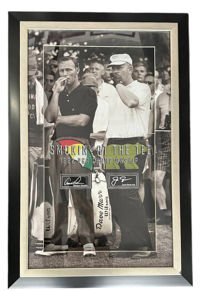 Arnold Palmer & Jack Nicklaus Smoking at the Tees w/LED lighting